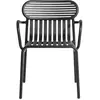 Chaise de jardin avec accoudoirs noire Week-End - Petite Friture