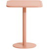 Petite Friture - Table carrée Week-end - Rose - Aluminium thermolaqué ...