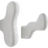 2 Patères en céramique blanche Klump - Petite friture