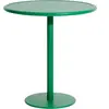 Table de bistrot de jardin ronde en aluminium vert menthe 75cm Week en...
