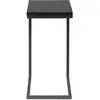 3S. x Home M&s - Bout de canapé 30x40x60 cm en bois plaqué chêne noir et métal
