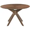 Table repas ronde 120 cm placage noyer