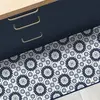 99DECO Tapis antidérapant - Marsiho - vinyle - int./ext. - Bleu - 120x200cm