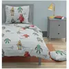 ROUPILLON Parure de couette enfant 100% coton - Gris Clair - 140x200