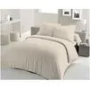 PARURE DE COUETTE LOVELY HOME - 220x240 cm - 100% COTON - BEIGE CREME
