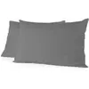 Lot de 2 taies d'oreiller - - 50 x 70 cm - Gris anthracite
