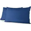 Lot de 2 taies d'oreiller - HOME LINGE PASSION - 50 x 70 cm - Bleu