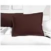 Lovely Home - Lot de 2 taies d'oreiller LH71587 - 60 x 80 cm - Marron