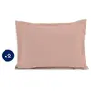 Lot de 2 taies d'oreiller - LOVELY HOME - LH71619 - 50 x 70 cm - Rose