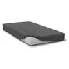 HOME LINGE PASSION Drap Housse 180 X 200 + 30 CM Bonnet Gris Anthracite