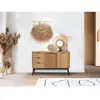 Buffet 130 cm ALBI bois massif et rotin BOBOCHIC