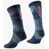 Chaussettes Mavic Essential Graphic bleuâtre logo rose - 35-38