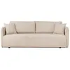 MOBILIER DECO  CELSY - Canapé 3 places convertible avec coffre en tissu beige