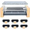 H.Koenig WOD6 raclette 6 personne(s) 900 W Noir, Couleur marbre, Bois