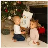 Grande peluche Chouette et son bébé Cache cache en fôret BLANC Trois Kilos Sept