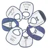 Lot de 7 bavoir 1er age gentleman BLANC Trois Kilos Sept