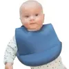 Trois Kilos Sept Bavoir en silicone Bleu