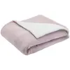 Trois Kilos Sept Couverture en sherpa Wooly vieux rose (100 x 140 cm)