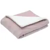 Trois Kilos Sept Couverture en sherpa Wooly vieux rose (75 x 100 cm)