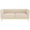 Canapé 2 places en velours beige - Gatsby - Rendez-Vous Déco