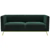 Rendez-vous Déco - Canapé 2 places en velours vert foncé - gatsby