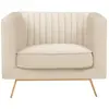 Fauteuil en velours beige - Gatsby - Rendez-Vous Déco
