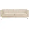 RENDEZ VOUS DECO Canapé Gatsby 3 places en velours beige