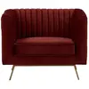 RENDEZ VOUS DECO Fauteuil en velours bordeaux - Gatsby TU
