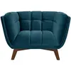RENDEZ VOUS DECO Fauteuil en velours bleu foncé - Mona TU