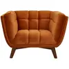 Rendez-vous Déco - Fauteuil en velours orange curcuma - mona