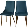 Rendez-vous Déco - Chaise en velours bleu (lot de 2) - vinni