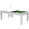 Mister Babyfoot Table de Billard Eddie convertible blanche tapis vert