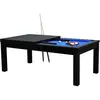 Mister Babyfoot Table de Billard Eddie convertible noire tapis bleu