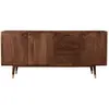 RENDEZ VOUS DECO Buffet en bois massif 3 portes 3 tiroirs et détails dorés - Colombo TU