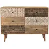 Rendez-Vous Déco Commode en bois 6 tiroirs à motifs