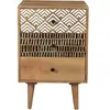 Rendez-vous Déco - Table de chevet en bois, 3 tiroirs à motifs - tali