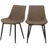 RENDEZ VOUS DECO Chaise Killi taupe (lot de 2)