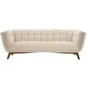 RENDEZ VOUS DECO Canapé Mona 3 places en velours beige