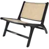 Rendez vous déco Fauteuil en Teck Noir et tressage cannage en rotin