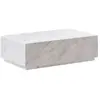 Rendez-vous Déco - Table basse rectangulaire en marbre blanc - izaé