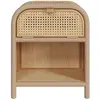 Rendez-Vous Déco Table de chevet en bois massif, 1 porte et 1 niche