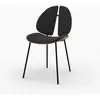 Rendez-vous Déco - Chaise en velours noir et bois de noyer - coccinelle