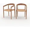 RENDEZ VOUS DÉCO Lot de 2 chaises en bois de teck et corde synthétique - bali Bali