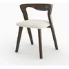 RENDEZ VOUS DÉCO Chaise en bois d'hévéa foncé et tissu bouclé crème - vega Vega