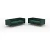 Ensemble canapés en velours vert 5 places - Gatsby