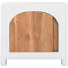 RENDEZ VOUS DECO Table de chevet Fira en béton blanc cassé et bois d'acacia