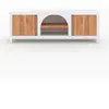 RENDEZ VOUS DECO Meuble TV Fira en béton blanc cassé et bois d'acacia