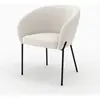 Rendez-Vous Déco Chaise en tissu blanc chiné