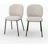 Rendez-Vous Déco Chaises en tissu beige chiné (lot de 2)