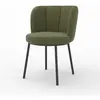 RENDEZ VOUS DÉCO Chaise en tissu vert chiné et pieds noirs - aby Aby